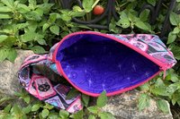 Handmade by Lucky Burrito glitter tarot card fabric, zippered wristlet bags (clutch)