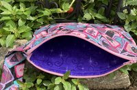 Handmade zippered wristlet bag (Clutch) Large by Lucky Burrito featuring Glitter tarot fabric