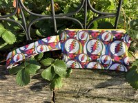 Handmade by Lucky Burrito featuring Grateful Dead stealie , zippered wristlet bags (clutch)