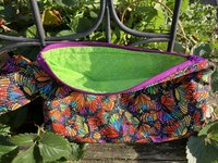 Handmade zippered wristlet bag (Clutch) Large by Lucky Burrito featuring Rainbow butterflies