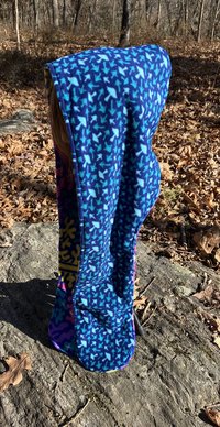 Handmade by Lucky Burrito Beautiful XL Hooded Scarves inspired by the designs of Sienna Rose* fully reversible trippy drippy mushrooms