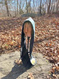 Handmade by Lucky Burrito Beautiful XL Hooded Scarves inspired by the designs of Sienna Rose* fully reversible luna moths