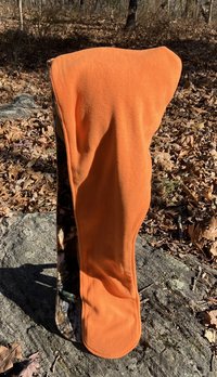 Handmade by Lucky Burrito Beautiful XL Hooded Scarves inspired by the designs of Sienna Rose* fully reversible Real Tree Deer Camouflage and safety orange