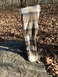 Handmade by Lucky Burrito Beautiful XL Hooded Scarves inspired by the designs of Sienna Rose* fully reversible plaid forest