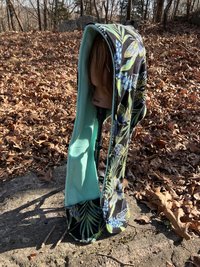 Handmade by Lucky Burrito Beautiful XL Hooded Scarves inspired by the designs of Sienna Rose* fully reversible lush butterflies