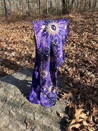 Handmade by Lucky Burrito Beautiful XL Hooded Scarves inspired by the designs of Sienna Rose* fully reversible constellation yin yang