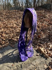 Handmade by Lucky Burrito Beautiful XL Hooded Scarves inspired by the designs of Sienna Rose* fully reversible constellation yin yang