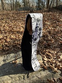 Handmade by Lucky Burrito Beautiful XL Hooded Scarves inspired by the designs of Sienna Rose* fully reversible Star Wars storm-troopers