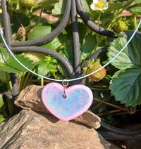 Handmade by Hailey two tone heart necklace
