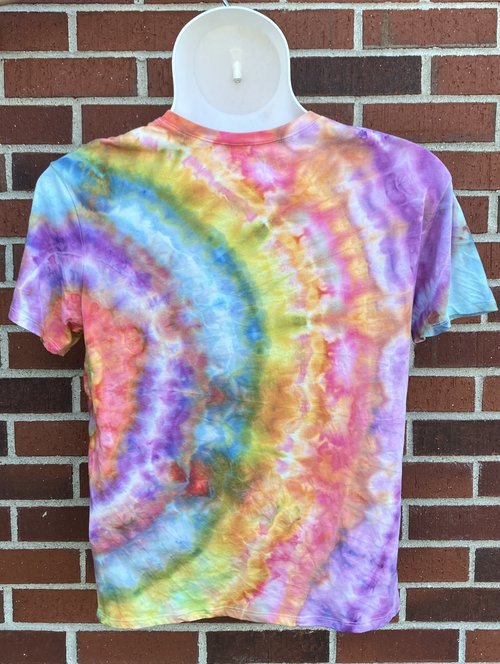 Hand dyed ice dye by Lucky Burrito Rolling Stones size women's Large (12-14)