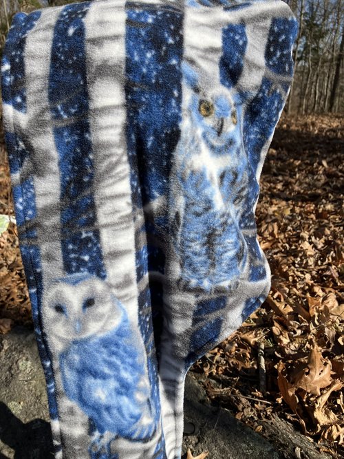 Handmade by Lucky Burrito Beautiful XL Hooded Scarves inspired by the designs of Sienna Rose* fully reversible owls n birch