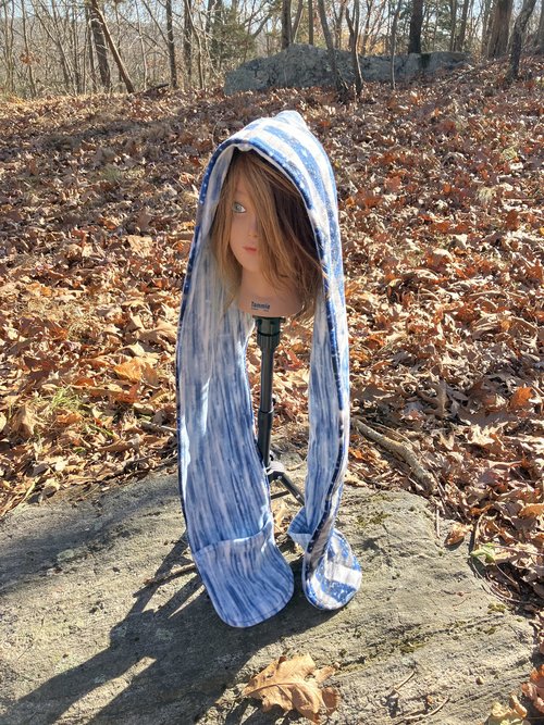 Handmade by Lucky Burrito Beautiful XL Hooded Scarves inspired by the designs of Sienna Rose* fully reversible owls n birch