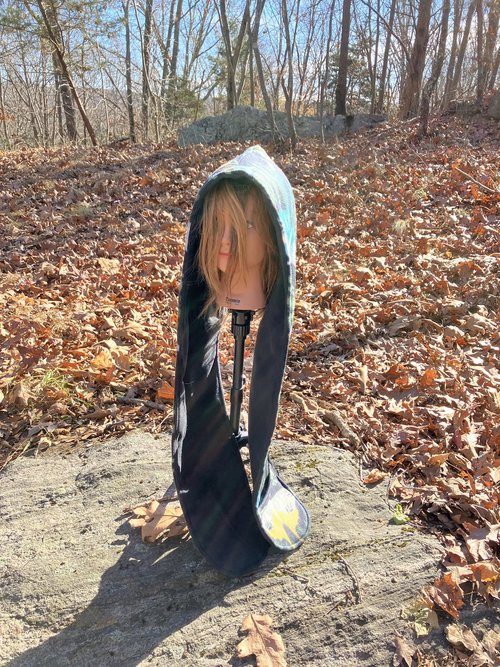 Handmade by Lucky Burrito Beautiful XL Hooded Scarves inspired by the designs of Sienna Rose* fully reversible luna moths