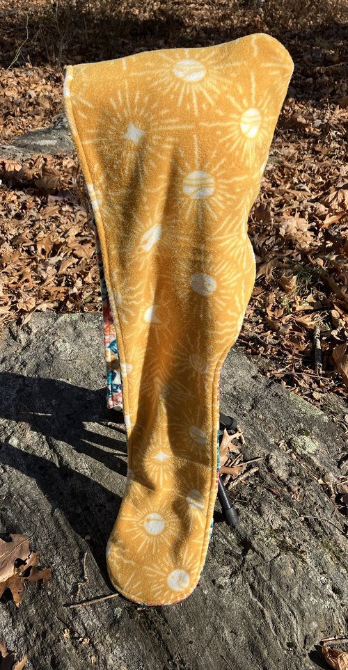 Handmade by Lucky Burrito Beautiful XL Hooded Scarves inspired by the designs of Sienna Rose* fully reversible meso-american/ sun