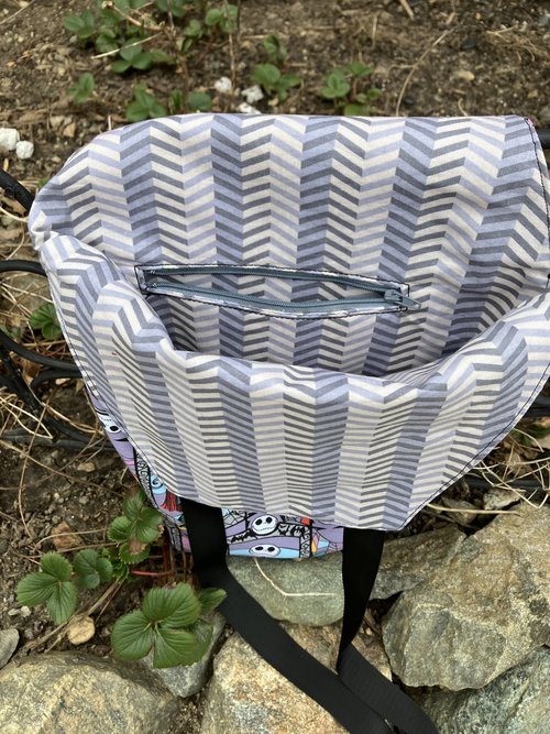 Handmade coffin bag by Lucky Burrito The Nightmare Before Christmas, Jack & Sally Tim Burton 