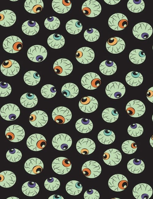Handmade coffin bag by Lucky Burrito with Glow in the dark eyeballs