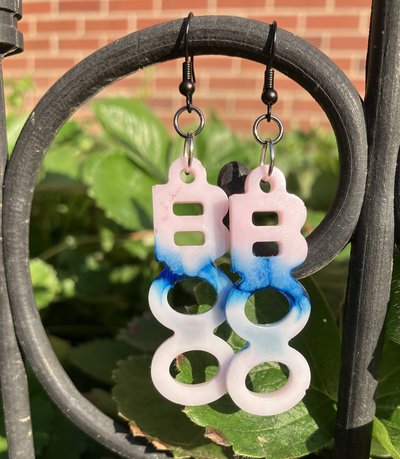 Resin BOO glow in the dark earrings