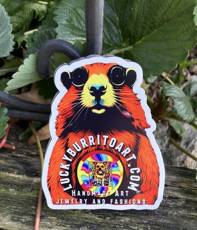 Lucky Burrito marmot magnet