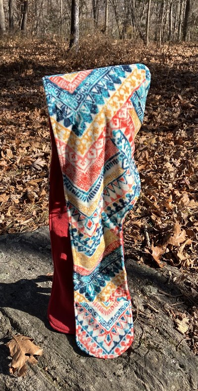 Handmade by Lucky Burrito Beautiful XL Hooded Scarves inspired by the designs of Sienna Rose* fully reversible meso-american