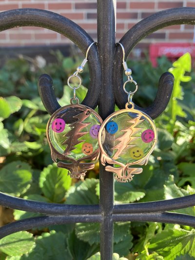 Handmade by Lucky Burrito Stealie earrings smiles for miles
