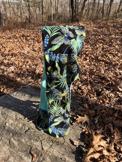 Handmade by Lucky Burrito Beautiful XL Hooded Scarves inspired by the designs of Sienna Rose* fully reversible lush butterflies