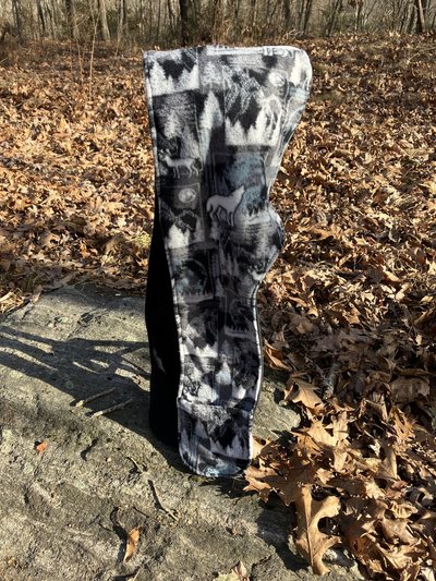 Handmade by Lucky Burrito Beautiful XL Hooded Scarves inspired by the designs of Sienna Rose* fully reversible mountain scene 