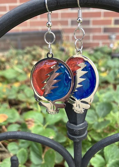 Handmade by Lucky Burrito Stealie earrings Steal your face