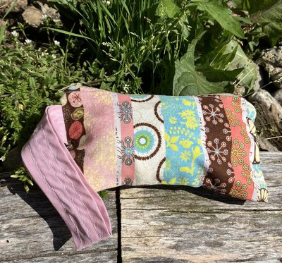 patch work motif zippered wristlet bags (clutch) M