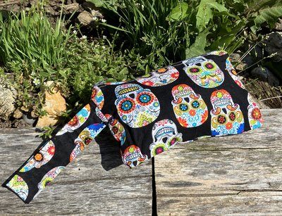 sugar skulls motif  zippered wristlet bags (clutch) M