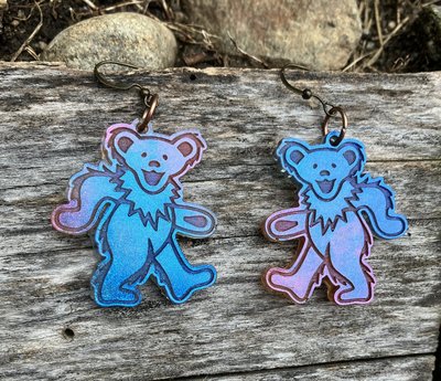 Grateful Dead Bear Earrings 