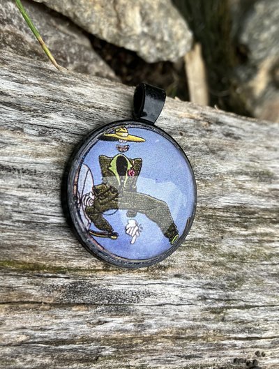 Grateful Dead Shakedown Street man  and metal Pendant