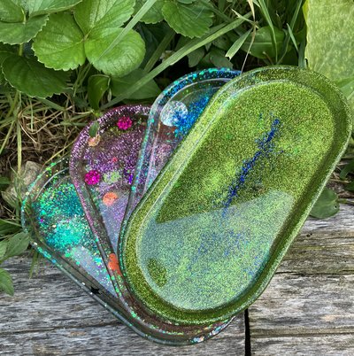 Oblong Resin Rolling/Trinket Tray