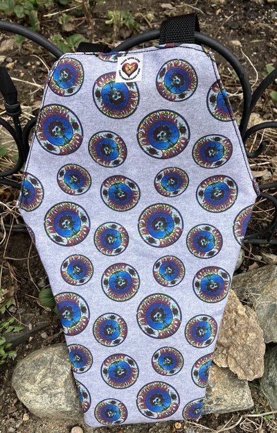 Handmade coffin bag by Lucky Burrito featuring Grateful Dead fabric American Beauty