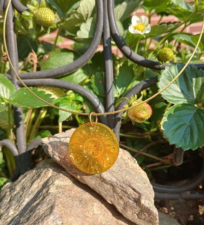 Handmade by Hailey Sun celestial medallion necklace