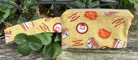 Handmade by Lucky Burrito Maruchan ramen noodles  fabric, zippered wristlet bags (clutch)