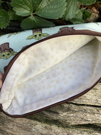 Handmade by Lucky Burrito featuring Disney baby Yoda fabric, zippered wristlet bags (clutch)