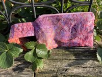 Handmade by Lucky Burrito featuring batik, zippered wristlet bags (clutch)