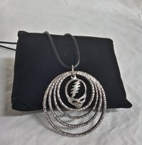 Grateful dead Stealie with Concentric Circles necklace