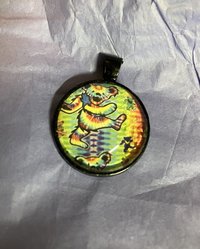 Grateful Dead Dancing Bear  and metal Pendant