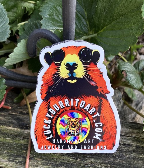 Lucky Burrito marmot magnet