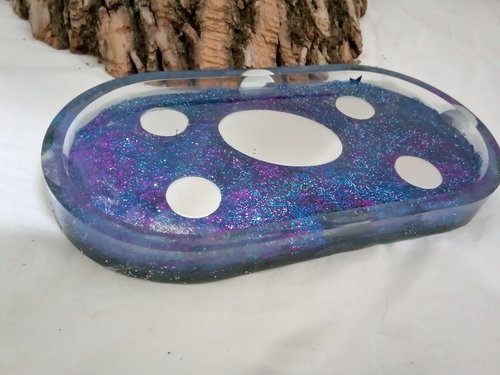 Resin Rolling / Trinket Tray  (galaxy mirrors theme)