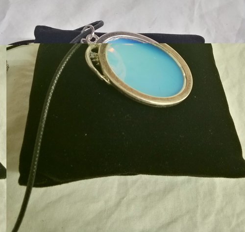 Grateful dead Stealie  glass oval  necklace