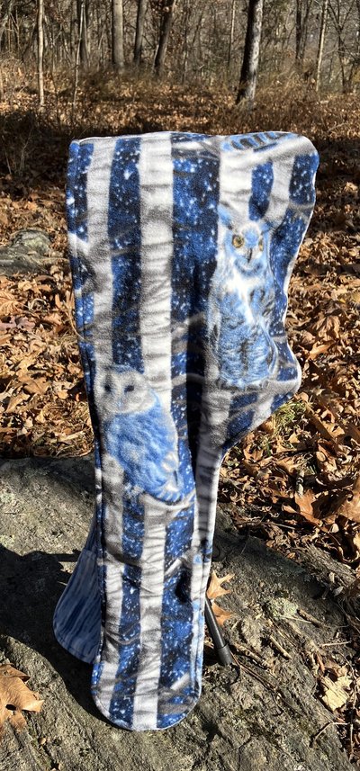 Handmade by Lucky Burrito Beautiful XL Hooded Scarves inspired by the designs of Sienna Rose* fully reversible owls n birch