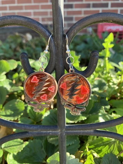 Handmade by Lucky Burrito Stealie earrings They love each other 