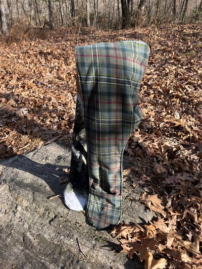 Handmade by Lucky Burrito Beautiful XL Hooded Scarves inspired by the designs of Sienna Rose* fully reversible Plaid and Evergreen