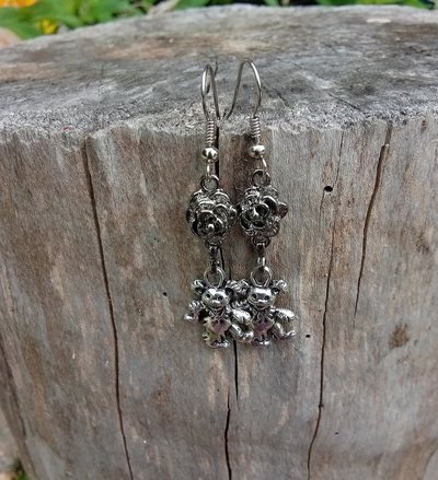  Grateful Dead  roses and bears  earrings